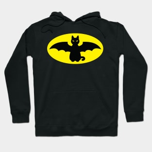 BLACK BAT CAT WITH BAT WINGS Hoodie